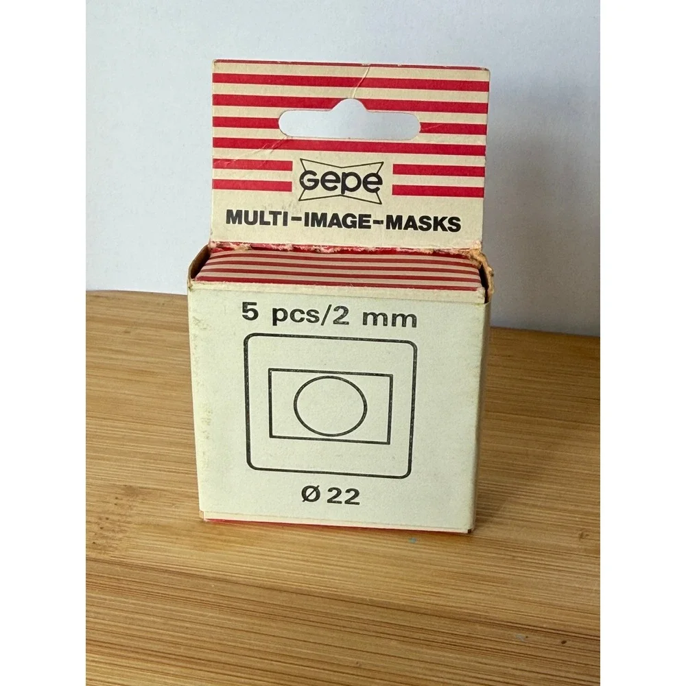 Vintage Gepe Multi Image Masks Ø22 35mm Slide‎ Mount Masks 2pc Partial Box